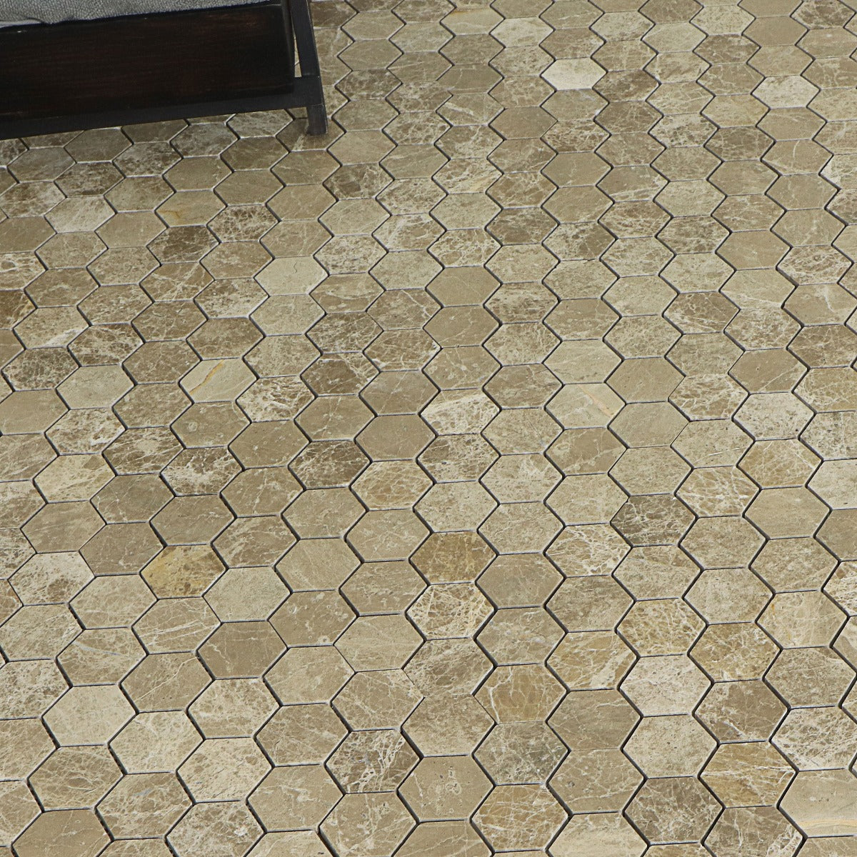 Mosaik Marmor Heksagon Beige