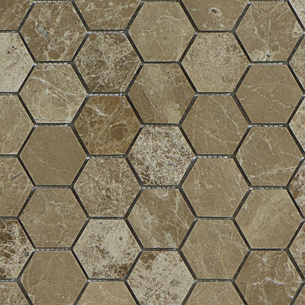 Mosaik Marmor Heksagon Beige