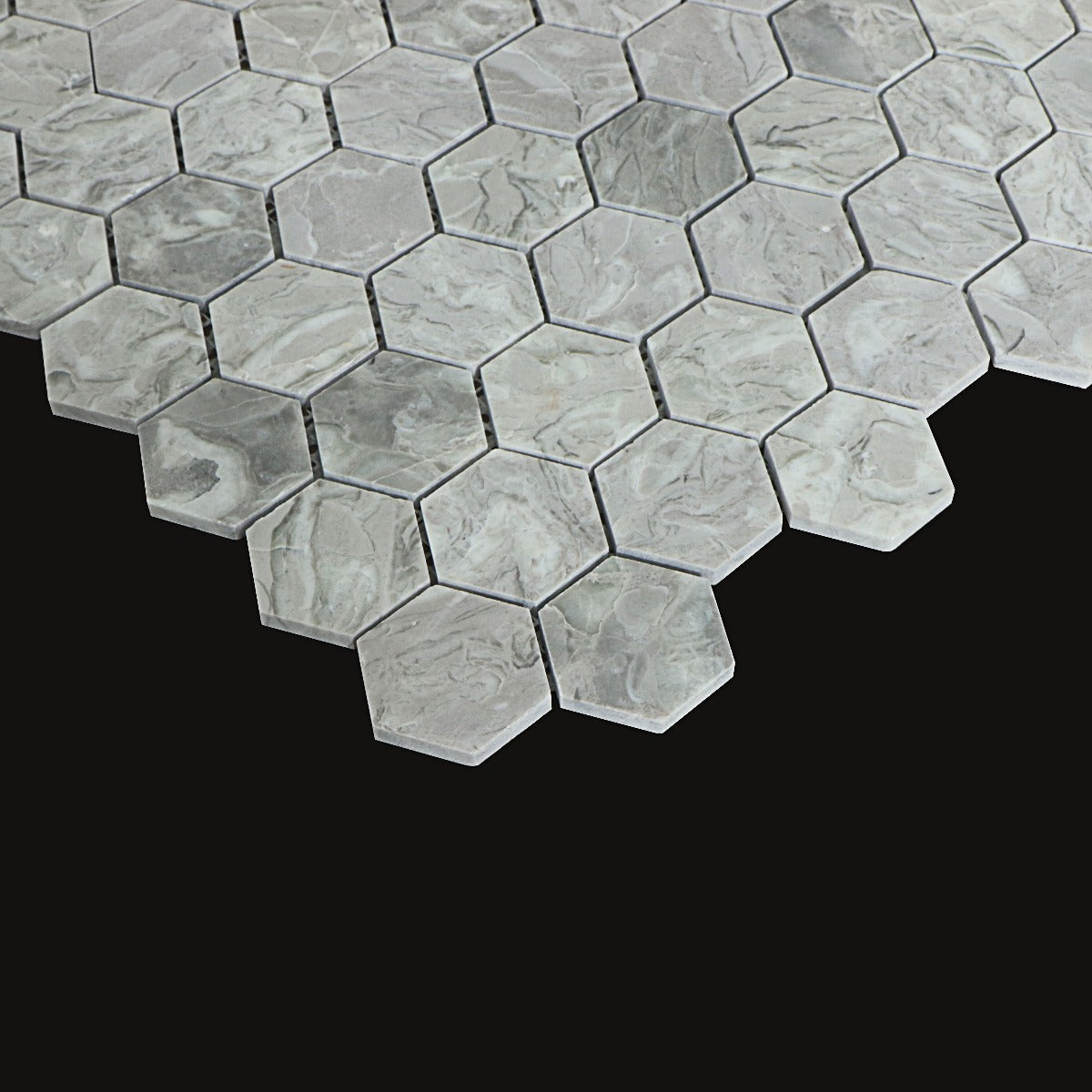 Mosaik Marmor Heksagon Ever Grey