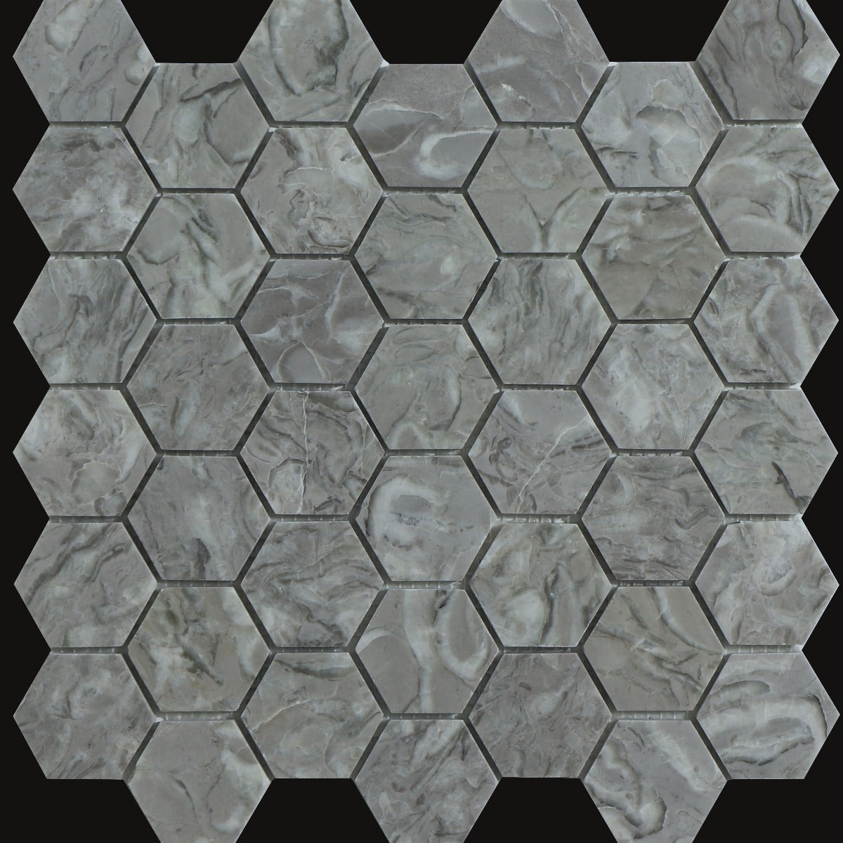Mosaik Marmor Heksagon Ever Grey