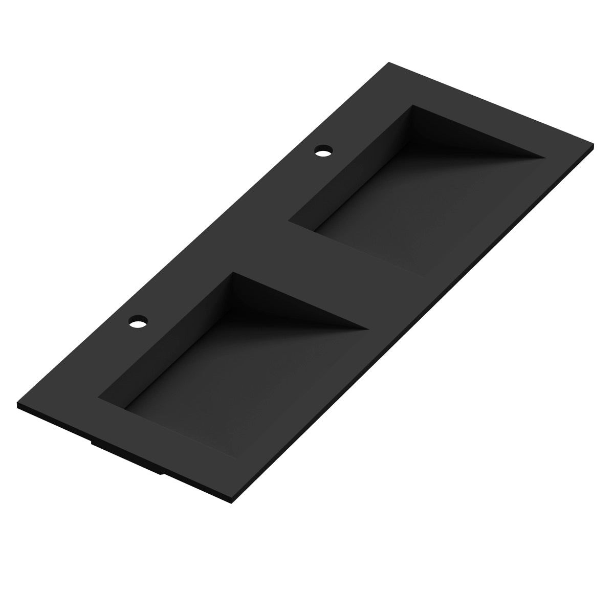 Håndvask Solid Surface Tenfors Flow 120 cm Sort Mat