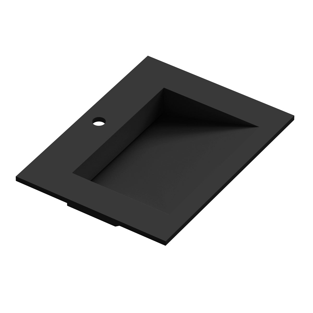 Håndvask Solid Surface Tenfors Flow 60 cm Sort Mat