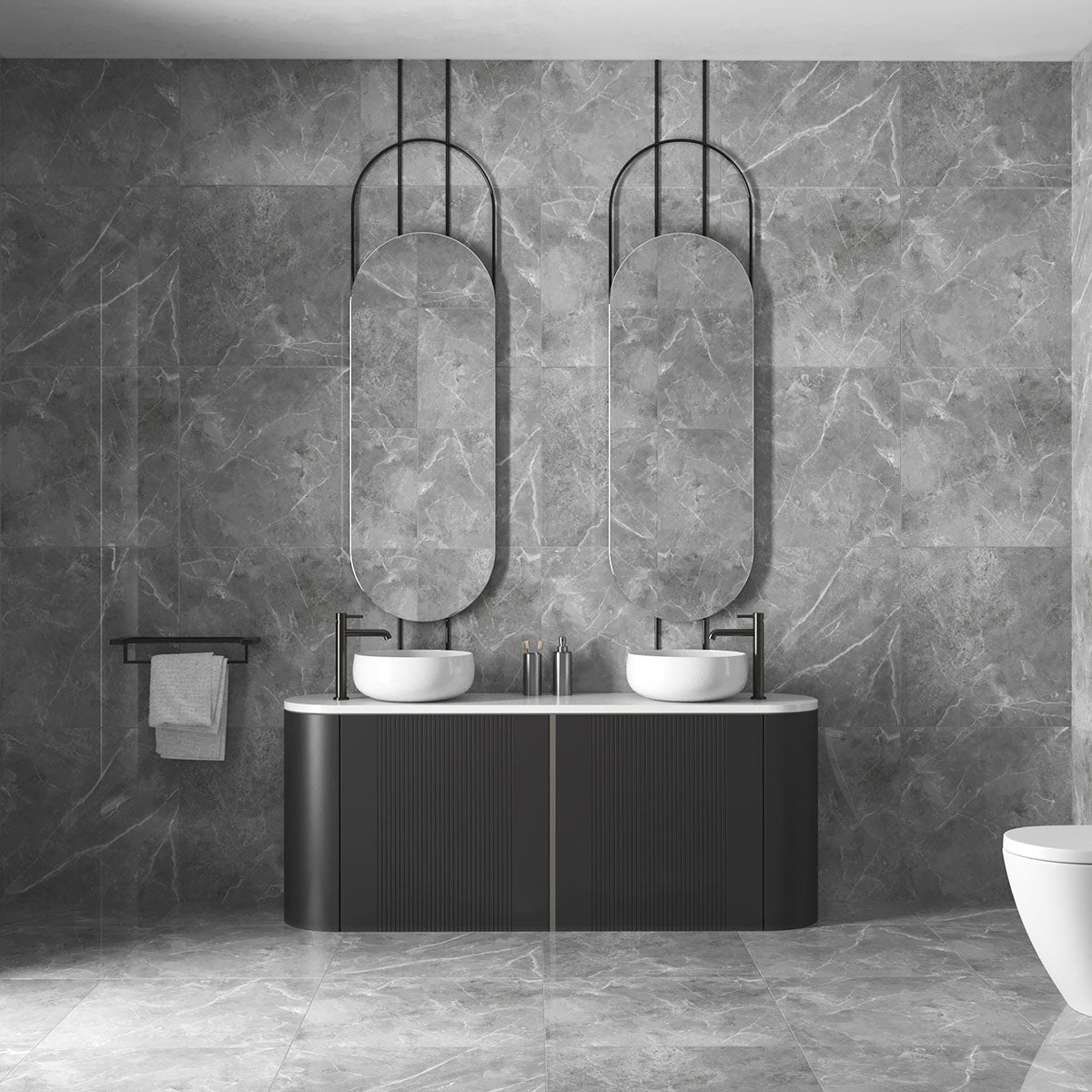 Klinker Pulpis Dark Grey Marmor Blank 60x60