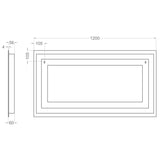 Badeværelsesspejl Dugfri LED med Bluetooth 120x65 cm Tenfors Spoty