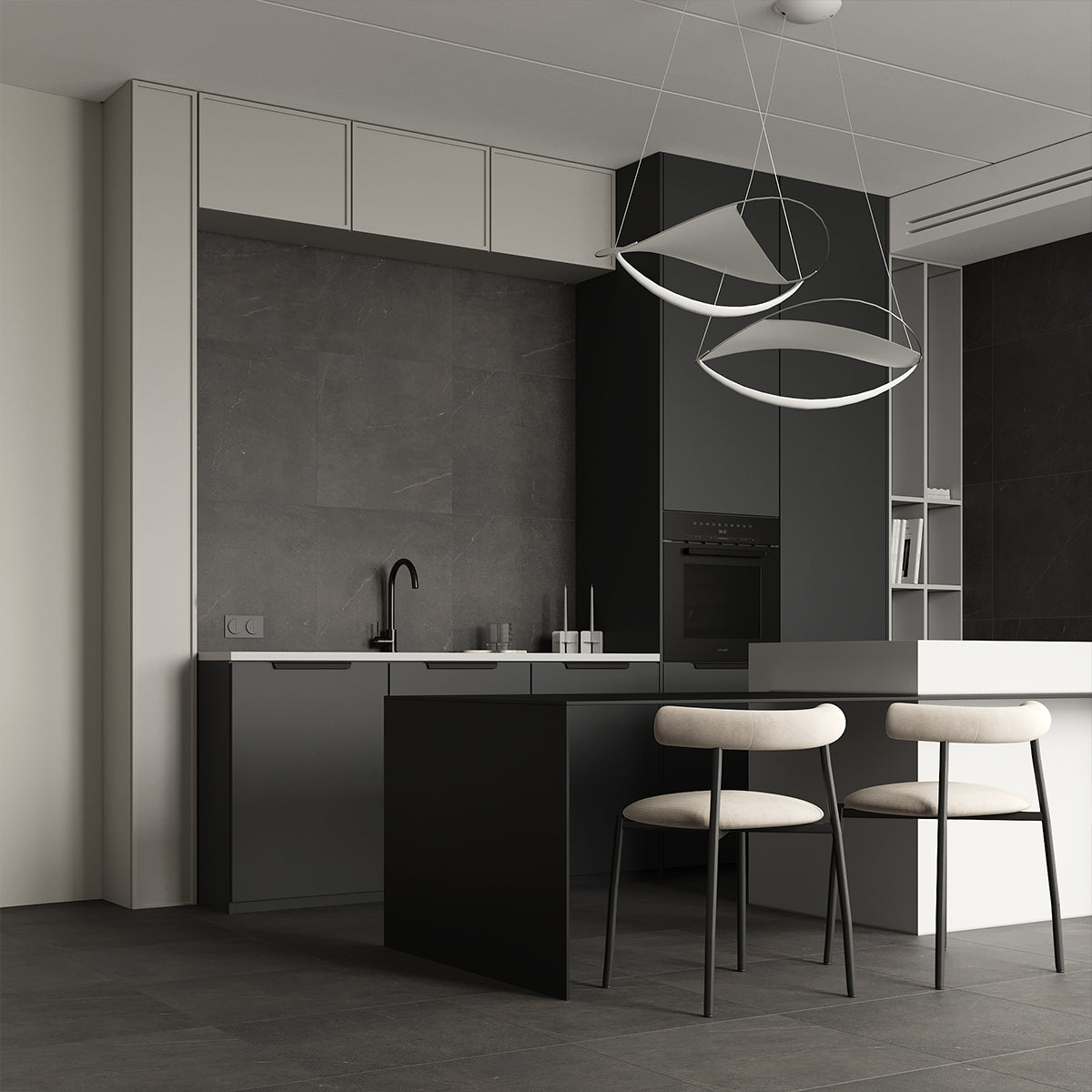 Klinker Bellevue Graphite Marmor Mat 60x60
