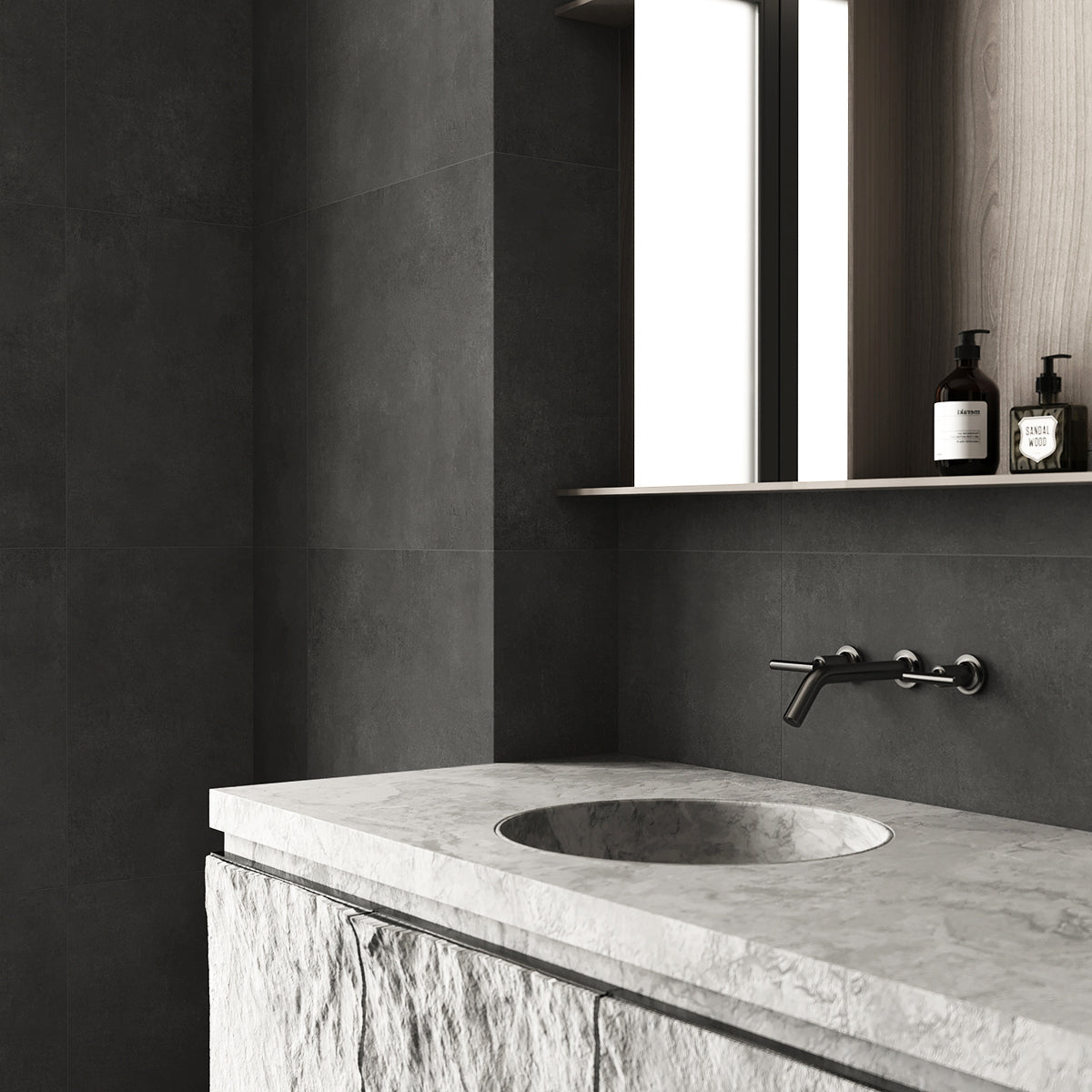 Klinker Concrete Graphite Matt 60x60