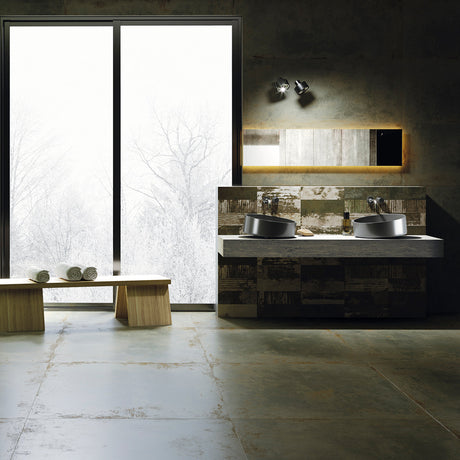 Klinker Flamed Green Matt 100x100