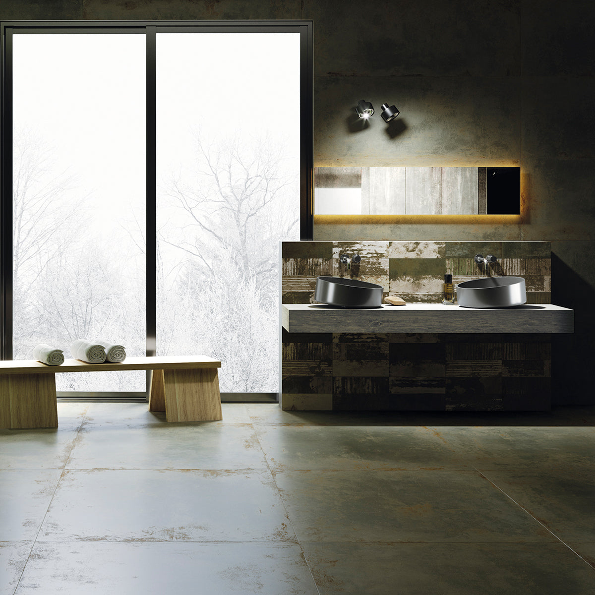 Klinker Flamed Green Matt 60x60
