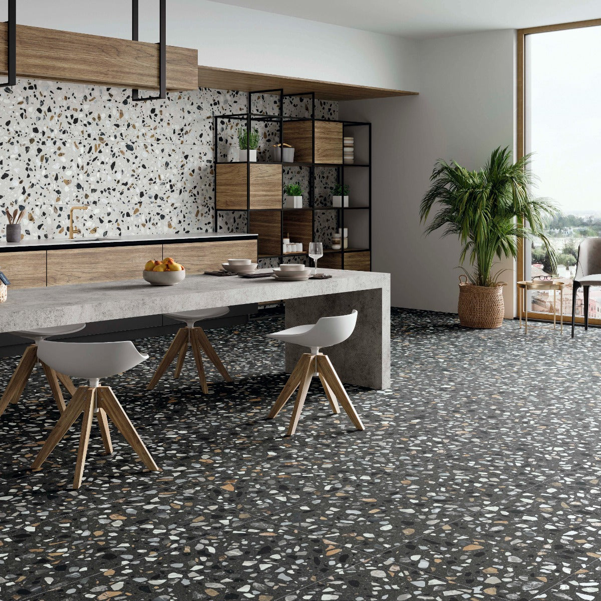 Klinker Terrazzo XL Graphite Matt 60x60