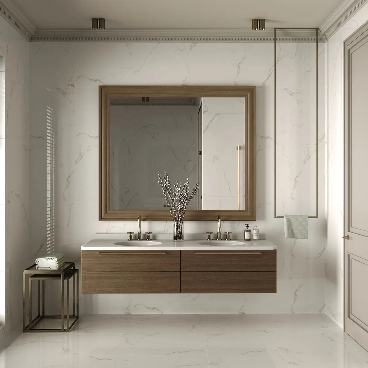 Klinker Carrara Marmor Blank 60x60
