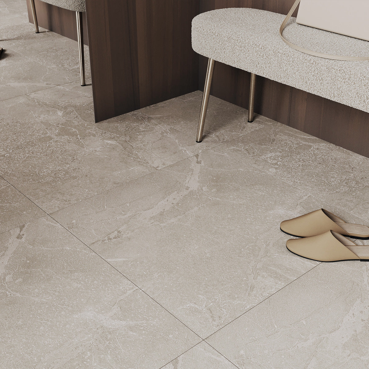 Klinker Pulse Taupe Marmor Mat 60x60
