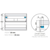 Kommode & Håndvask 60 cm Tenfors Nordlig Vit Matt