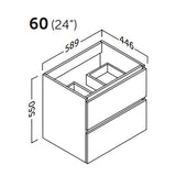 Kommode & Håndvask 60 cm Tenfors Viken Hvid Mat