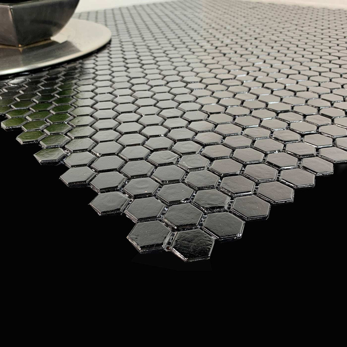 Mosaik Hexagon Svart