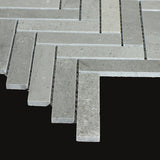 Mosaik Marmor Fishbone Stone Grey