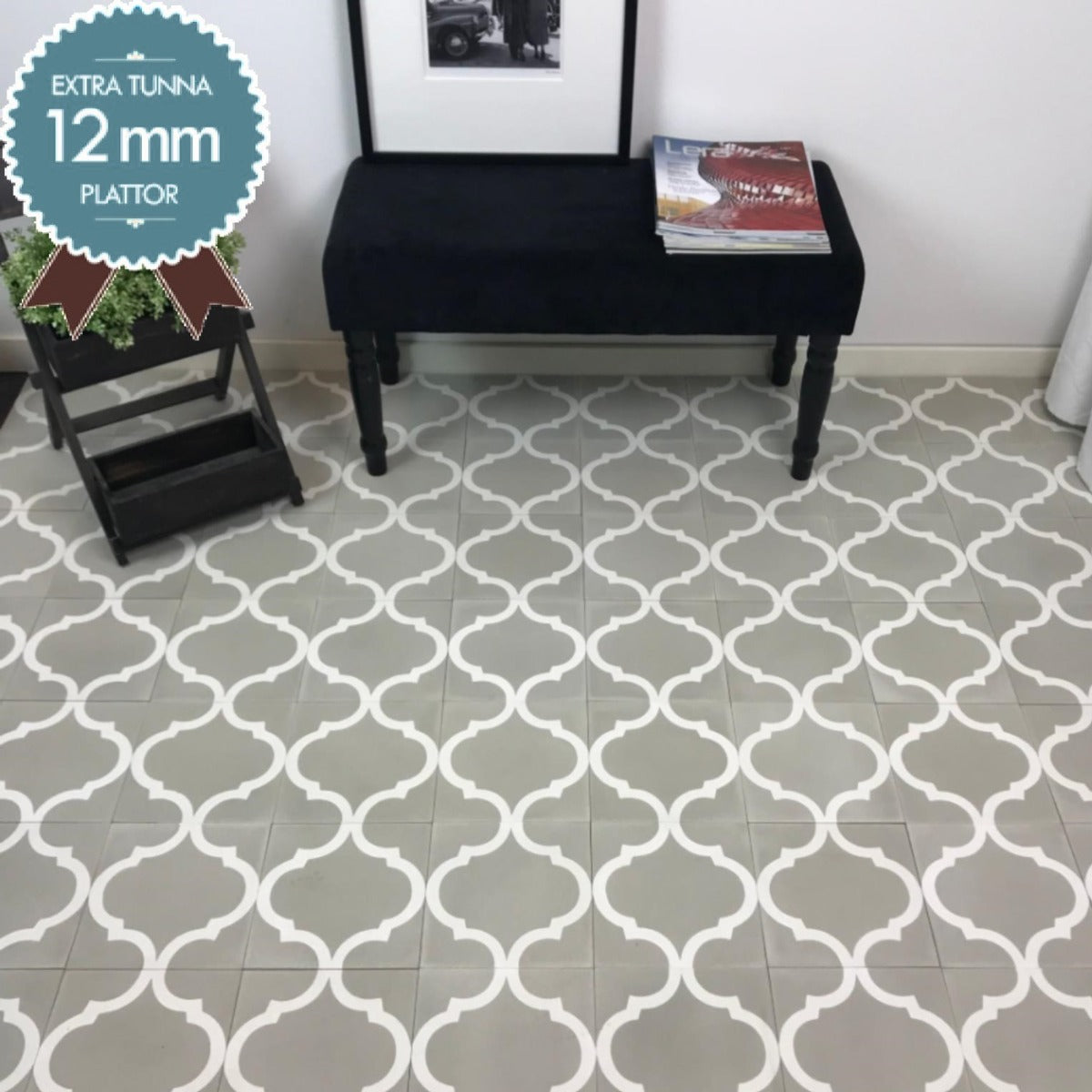 Prøve Marockanskt Kakel Zawat Grey 20x20 (12mm)